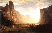 Bierstadt, Albert Looking Down the Yosemite Valley oil